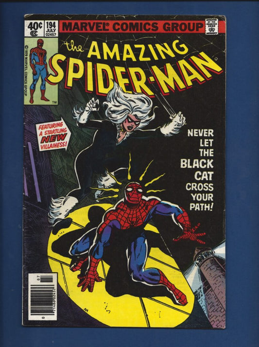 Amazing Spider-Man #194  VG/FN  1st appearance of the Black Cat