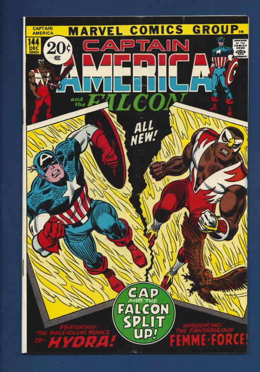 Captain America # 144  VG+  New Falcon costume