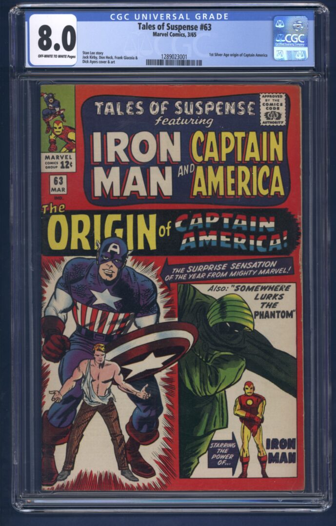 Tales of Suspense #63  CGC 8.0  1st Silver age origin of Captain America