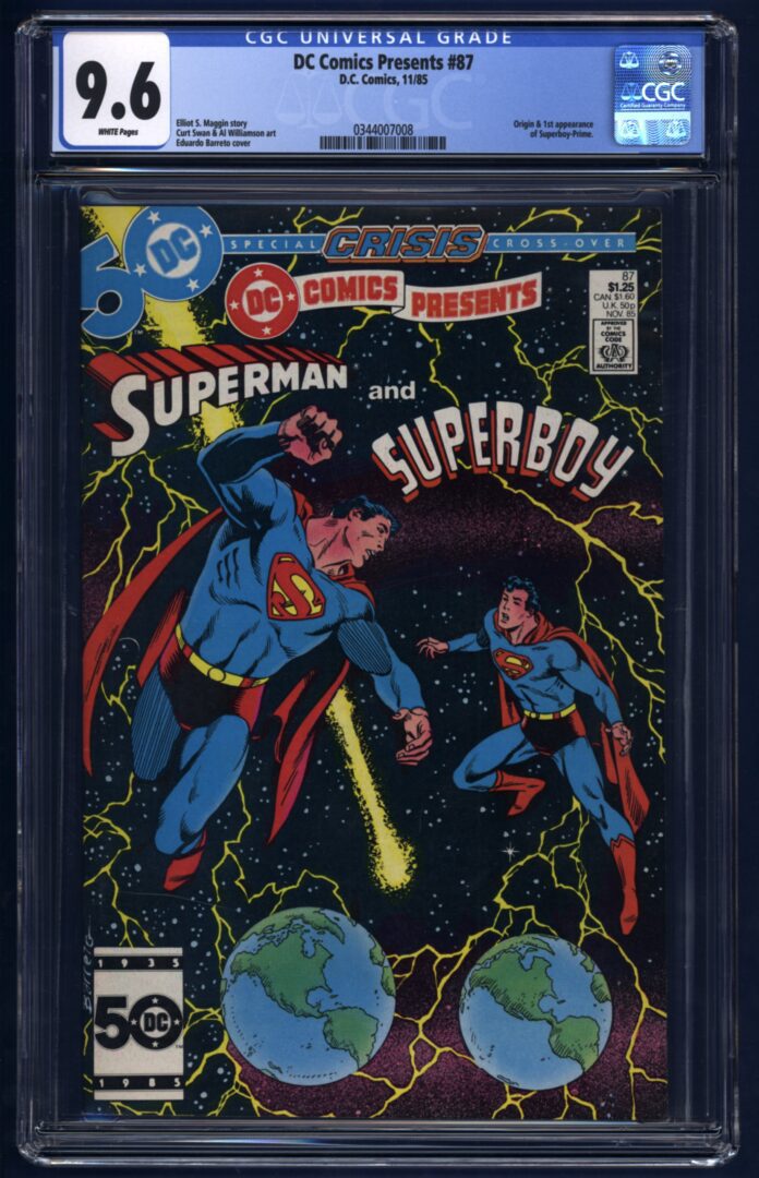 DC Comics Presents #87  CGC 9.6  Origin and 1st appearance of Superboy-Prime