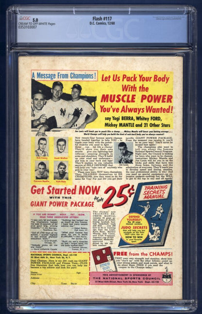 Flash #117  CGC 5.0  Origin and 1st appearance of Captain Boomerang