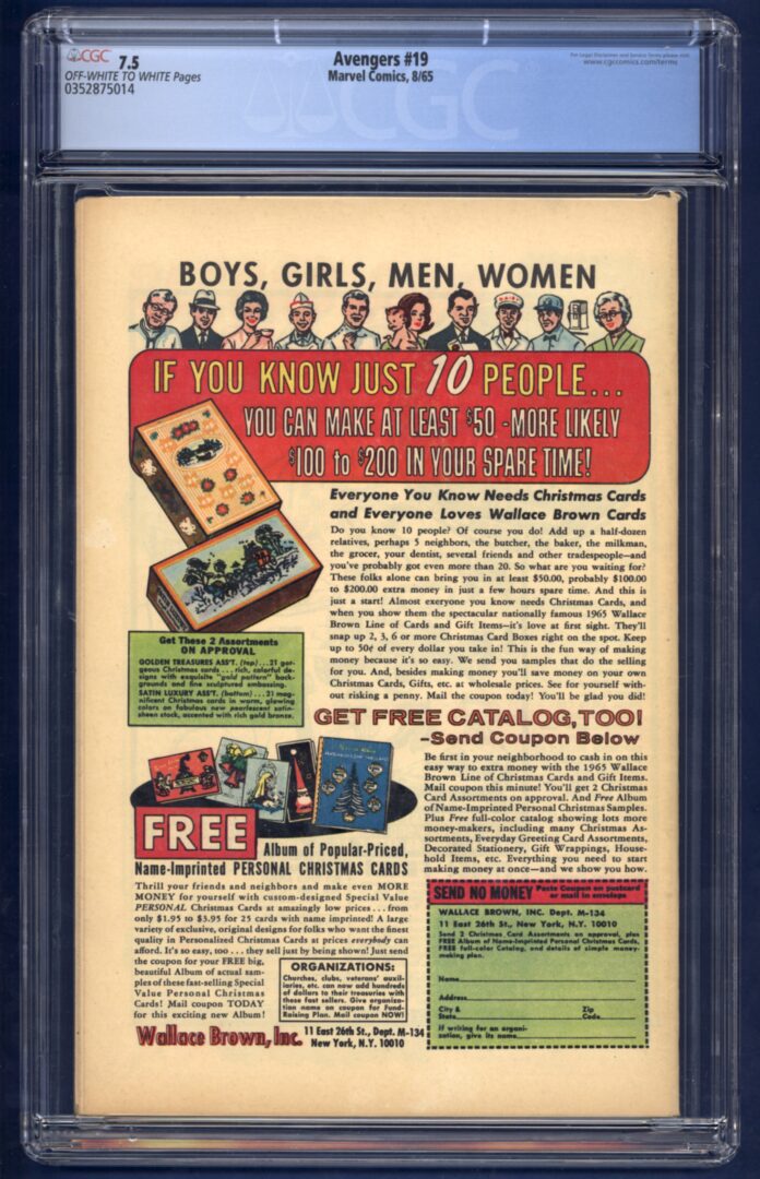 Avengers #19  CGC 7.5  1st appearance of the Swordsman