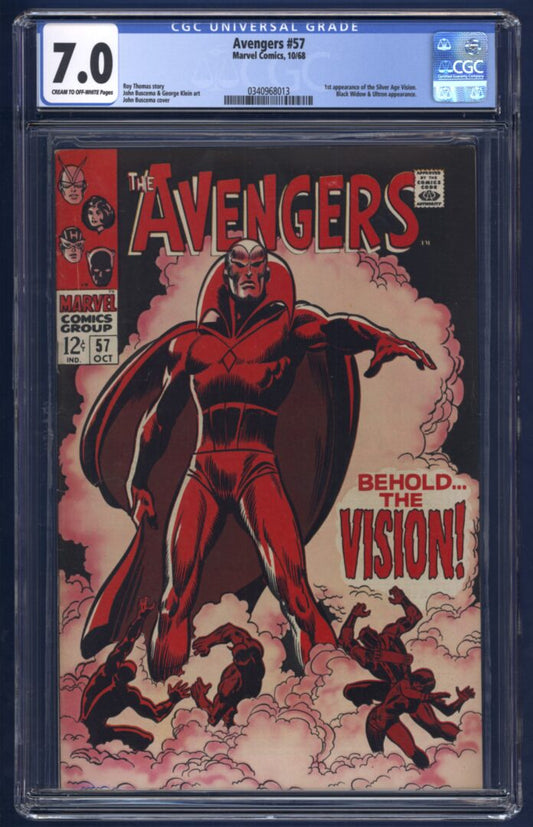 Avengers #57  CGC 7.0  1st appearance of Vision