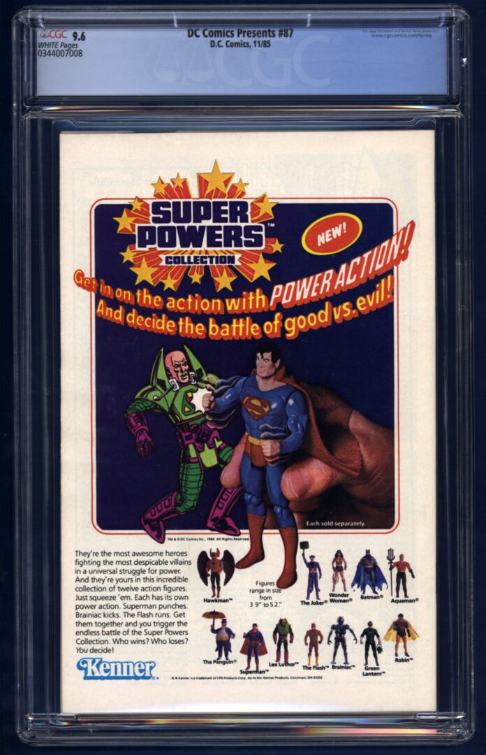 DC Comics Presents #87  CGC 9.6  Origin and 1st appearance of Superboy-Prime