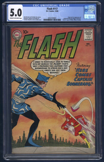 Flash #117  CGC 5.0  Origin and 1st appearance of Captain Boomerang