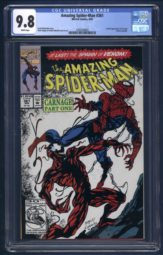 Amazing Spider-Man #361  CGC 9.8  1st appearance of Carnage