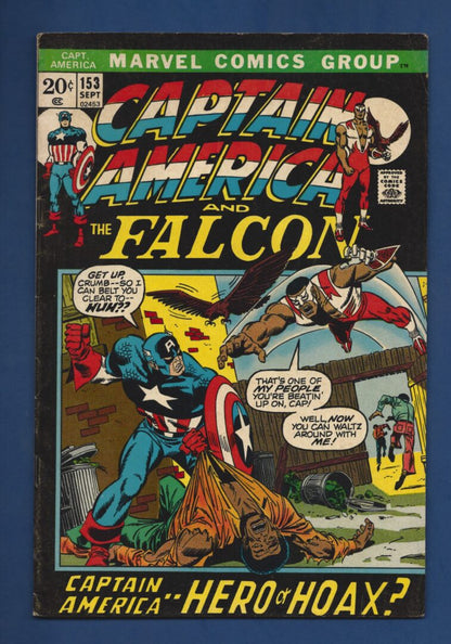 Captain America #153  VG  1st appearance in cameo of Jack Monroe (Nomad)