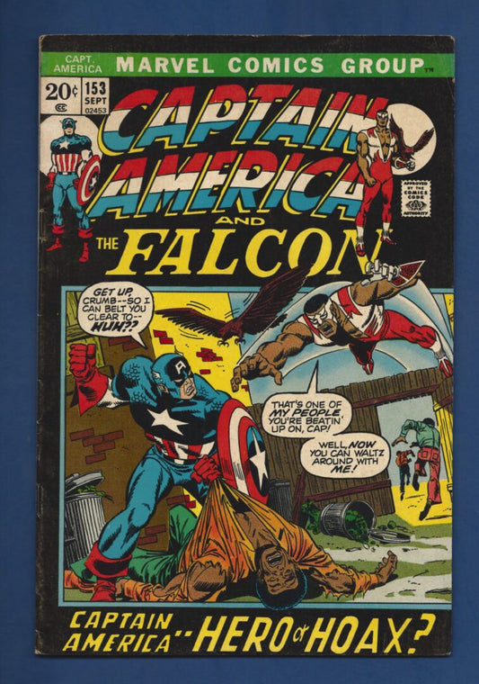 Captain America #153  VG  1st appearance in cameo of Jack Monroe (Nomad)