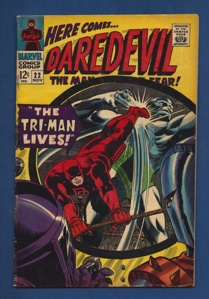 Daredevil #22  VG-  1st appearance of Tri-Man