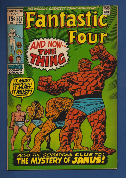 Fantastic Four #107  FN+  1st appearance of Nega-Man