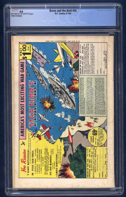 Brave and the Bold #54  CGC 4.0 Origin and 1st appearance of the Teen Titans