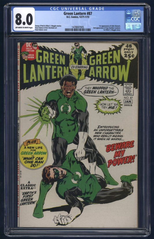 Green Lantern #87  CGC 8.0  1st appearance of John Stewart