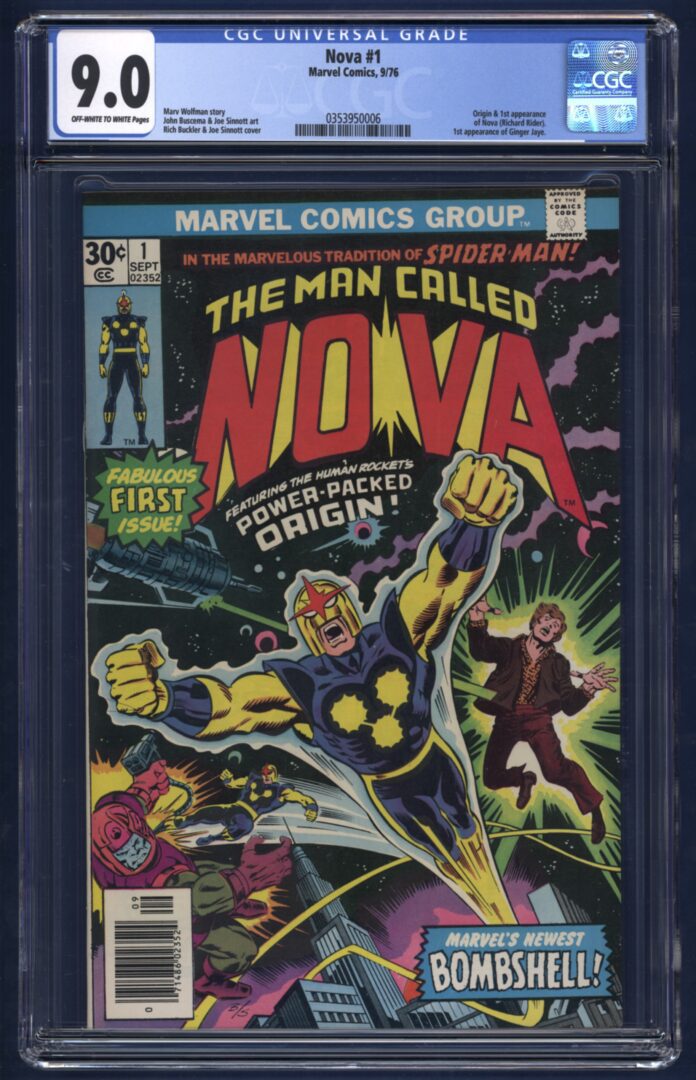 Nova #1  CGC 9.0  1st appearance of Nova (Richard Rider)