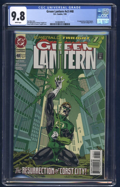 Green Lantern #48  CGC 9.8  1st appearance of Kyle Rayner