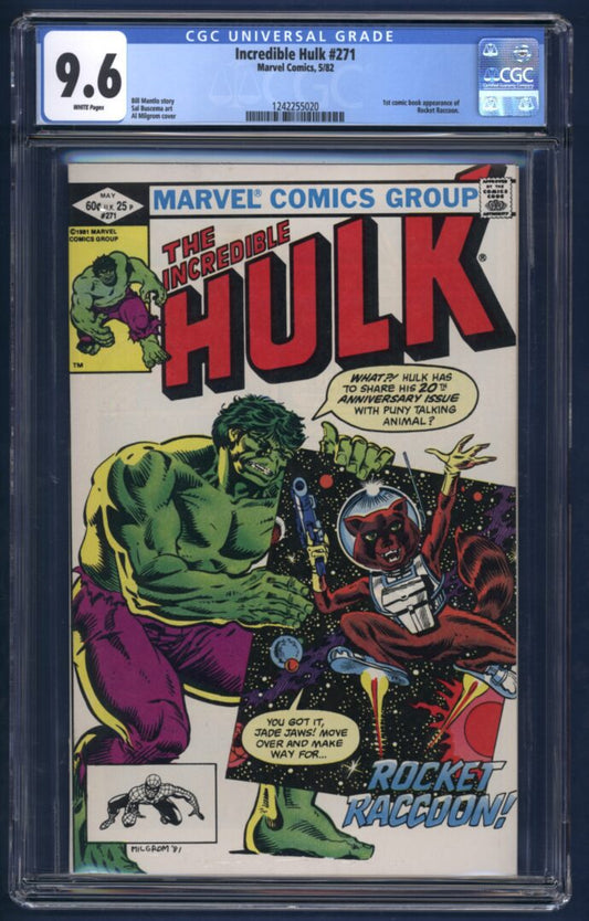 Incredible Hulk #271  CGC 9.6  1st comic book appearance of Rocket Raccoon