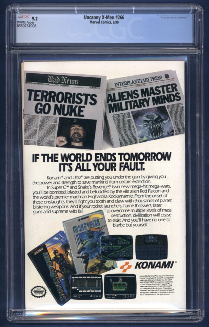 Uncanny X-Men #266  CGC 9.2  1st full appearance of Gambit