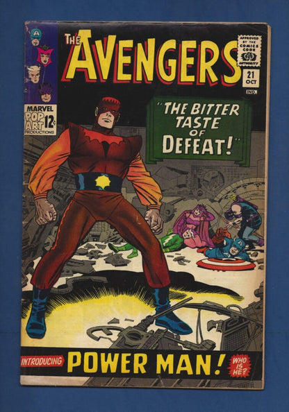 Avengers #21  VG-  Origin and 1st Appearance of Power Man ( Erik Josten)