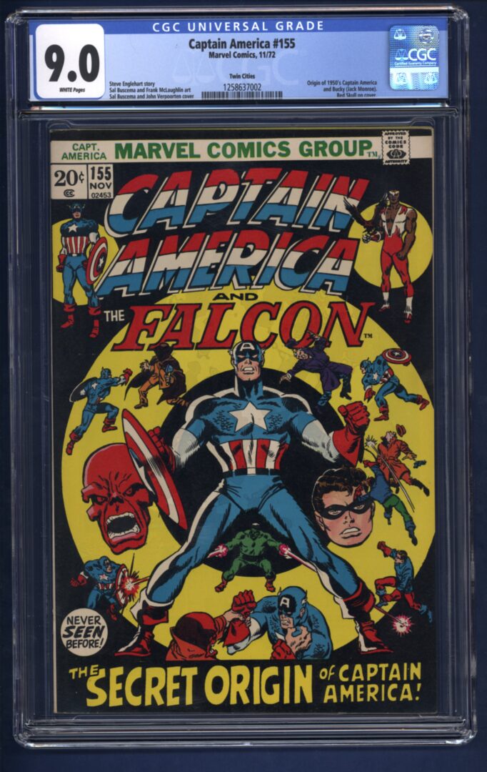 Captain America #155  CGC 9.0  Twin Cities Pedigree