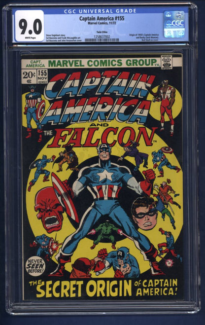 Captain America #155  CGC 9.0  Twin Cities Pedigree