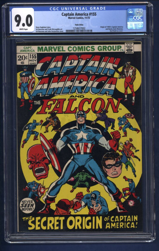 Captain America #155  CGC 9.0  Twin Cities Pedigree