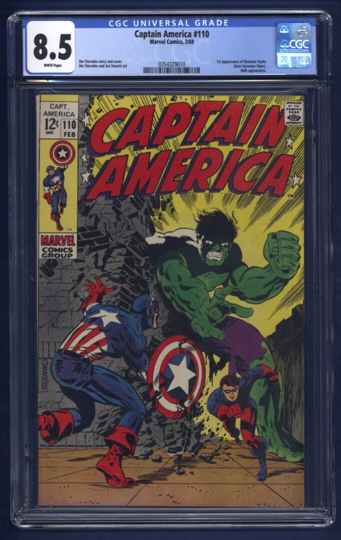 Captain America #110  CGC 8.5  1st appearance of Madam Hydra