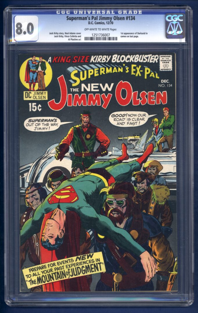 Superman's Pal Jimmy Olsen #134  CGC 8.0  1st appearance of Darkseid