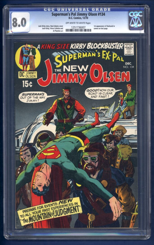 Superman's Pal Jimmy Olsen #134  CGC 8.0  1st appearance of Darkseid