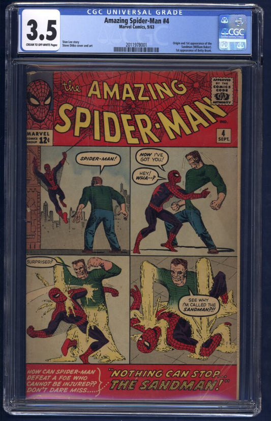 Amazing Spider-Man #4  CGC 3.5  1st Appearance of Sandman