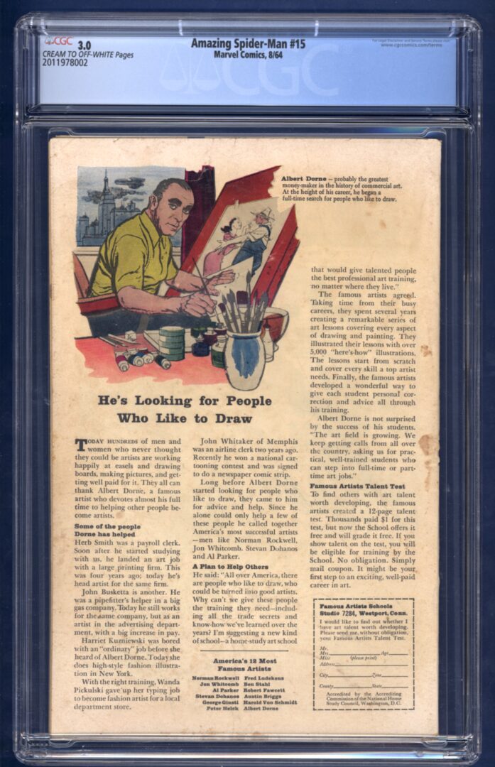 Amazing Spider-Man #15  CGC 3.0  1st appearance of Kraven