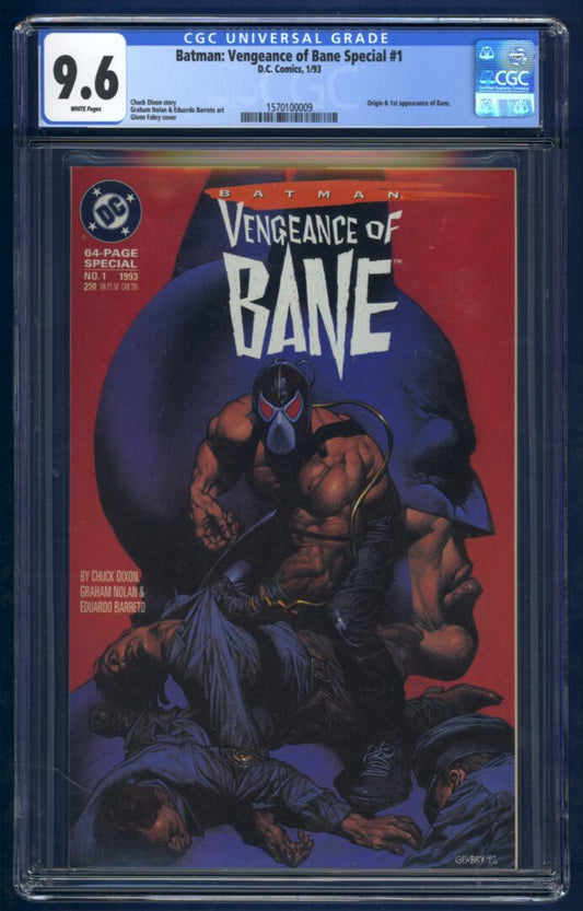 Batman: Vengeance of Bane  #1  CGC 9.6  Origin and 1st appearance of Bane