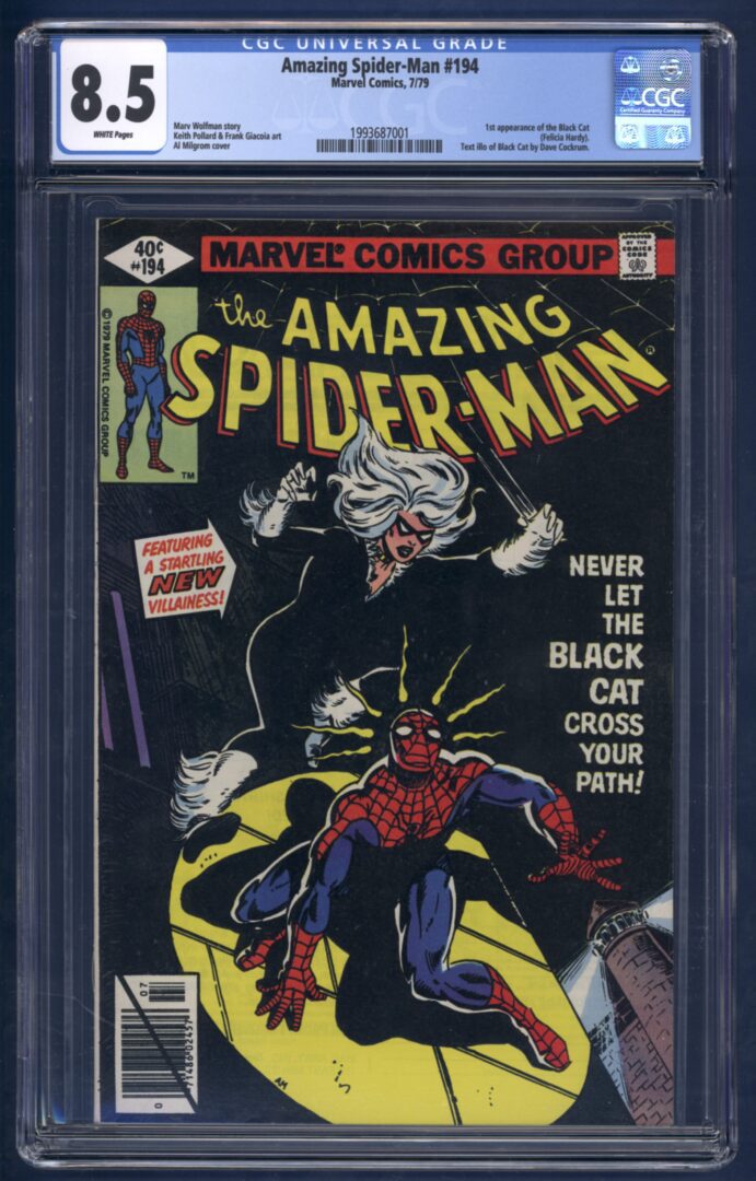 Amazing Spider-Man #194  CGC 8.5  1st appearance of Black Cat