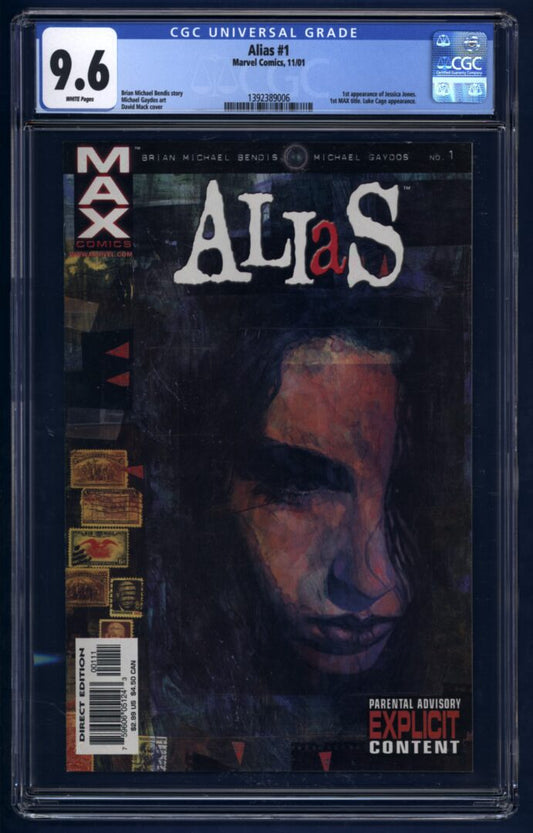 Alias #1  CGC 9.6  1st appearance of Jessica Jones