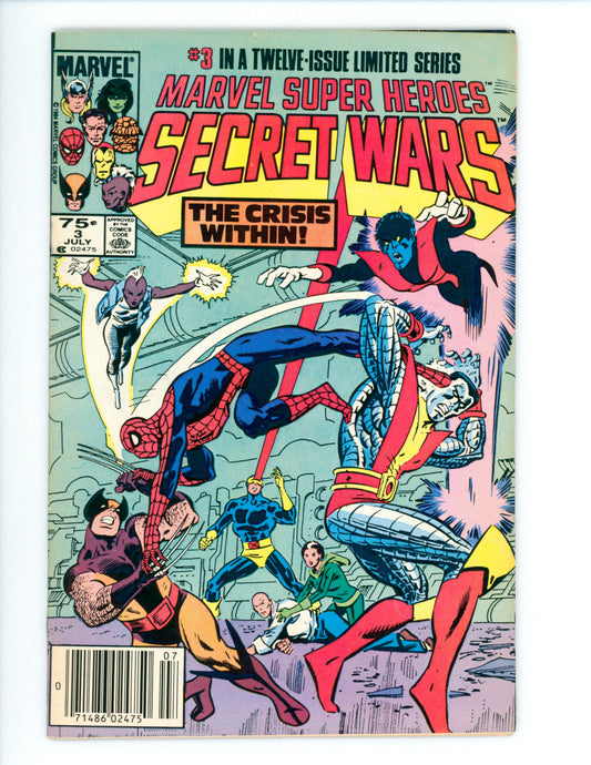 Marvel Super Heroes  Secret Wars #3  VG/FN Newsstand