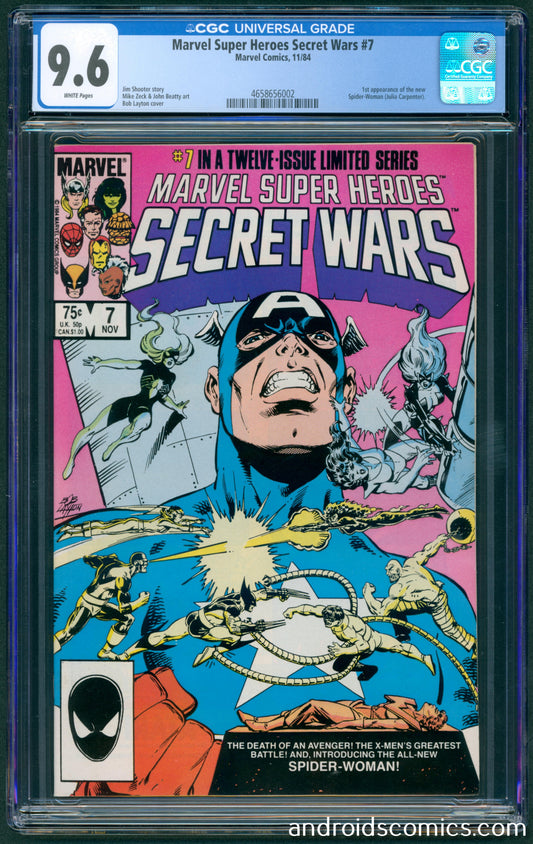 Marvel Super Heroes Secret Wars #7  CGC 9.6  1st App. of Spider-Woman (Julia Carpenter)