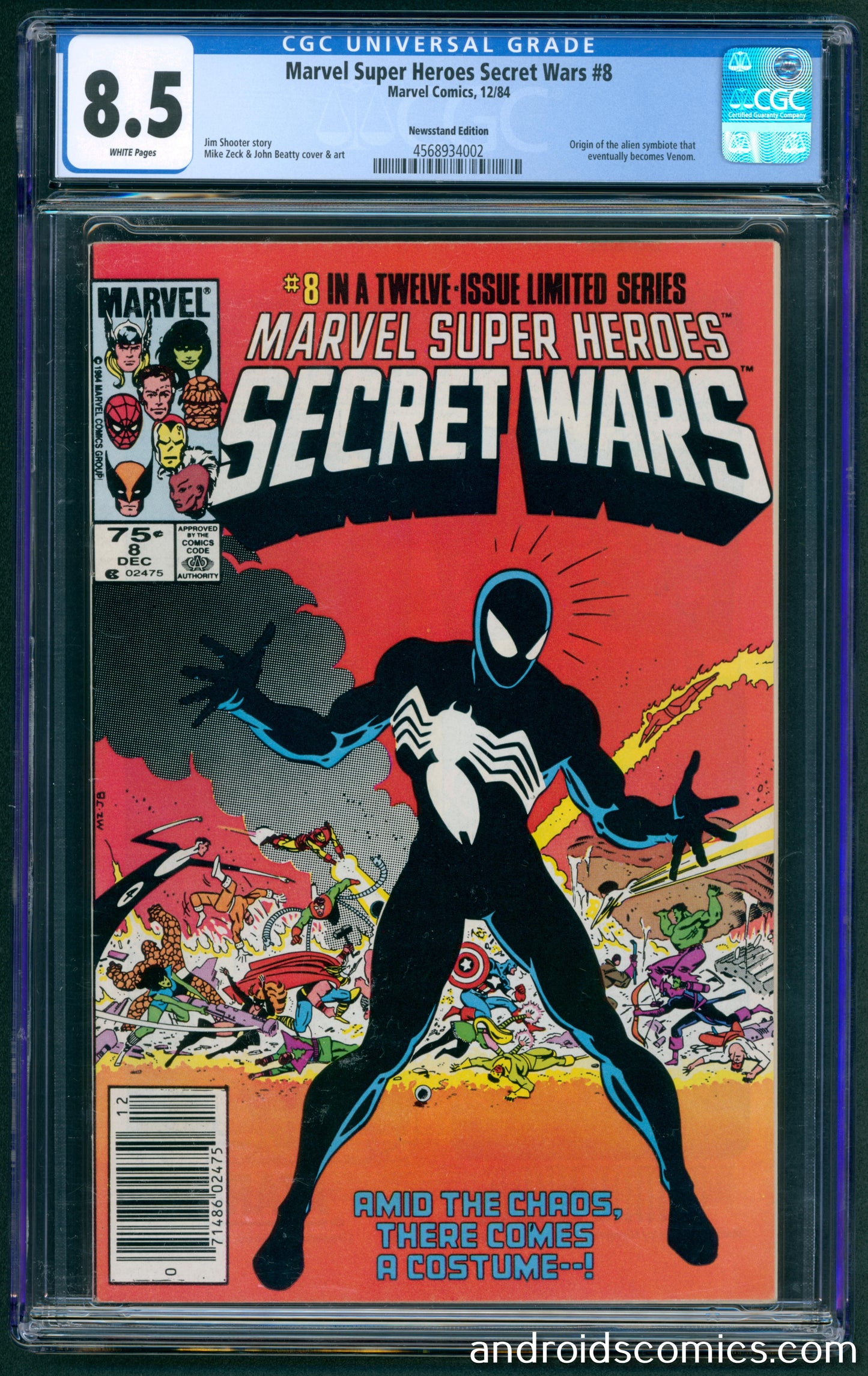 Marvel Super Heroes Secret Wars #8  CGC 8.5 Newsstand