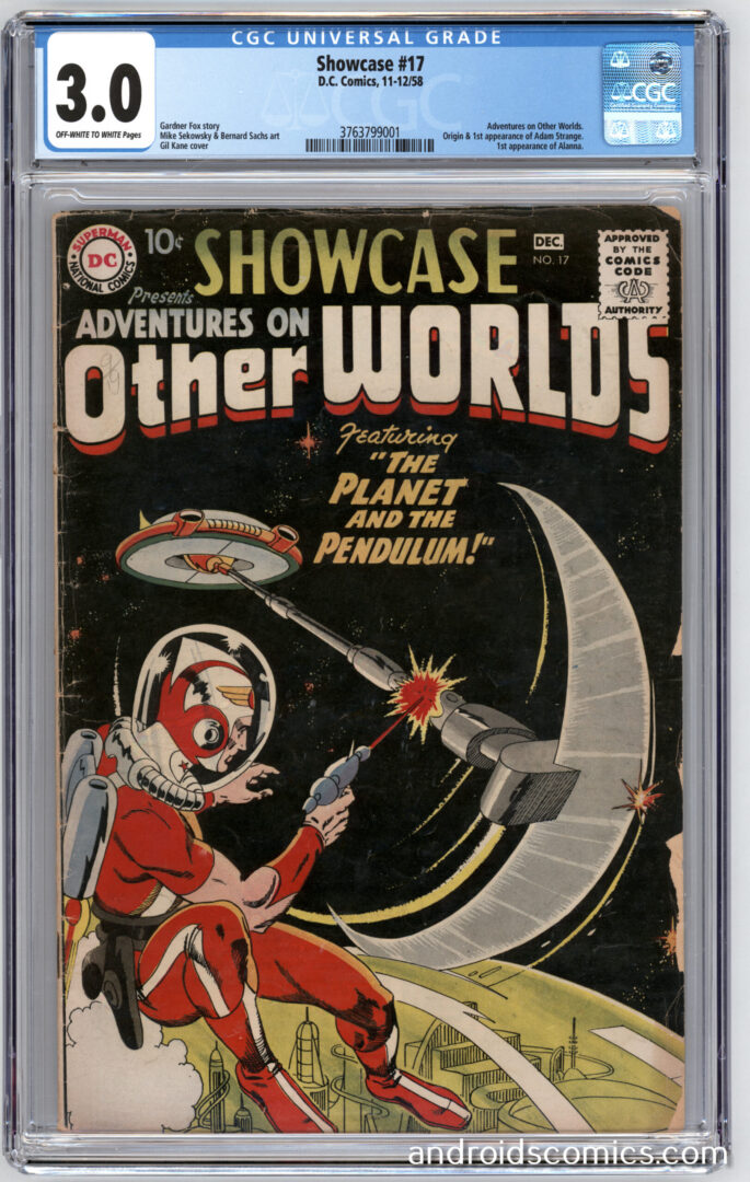 Showcase #17  CGC 3.0  Origin & 1st App. of Adam Strange