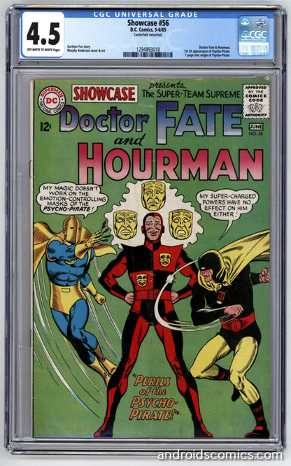 Showcase #56  CGC 4.5  1st SA appearance of Psycho-Pirate
