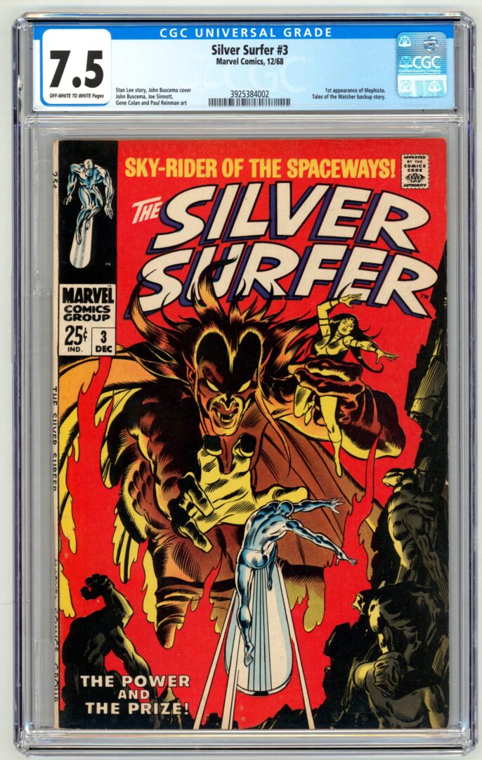 Silver Surfer #3  CGC 7.5  1st App. of Mephisto