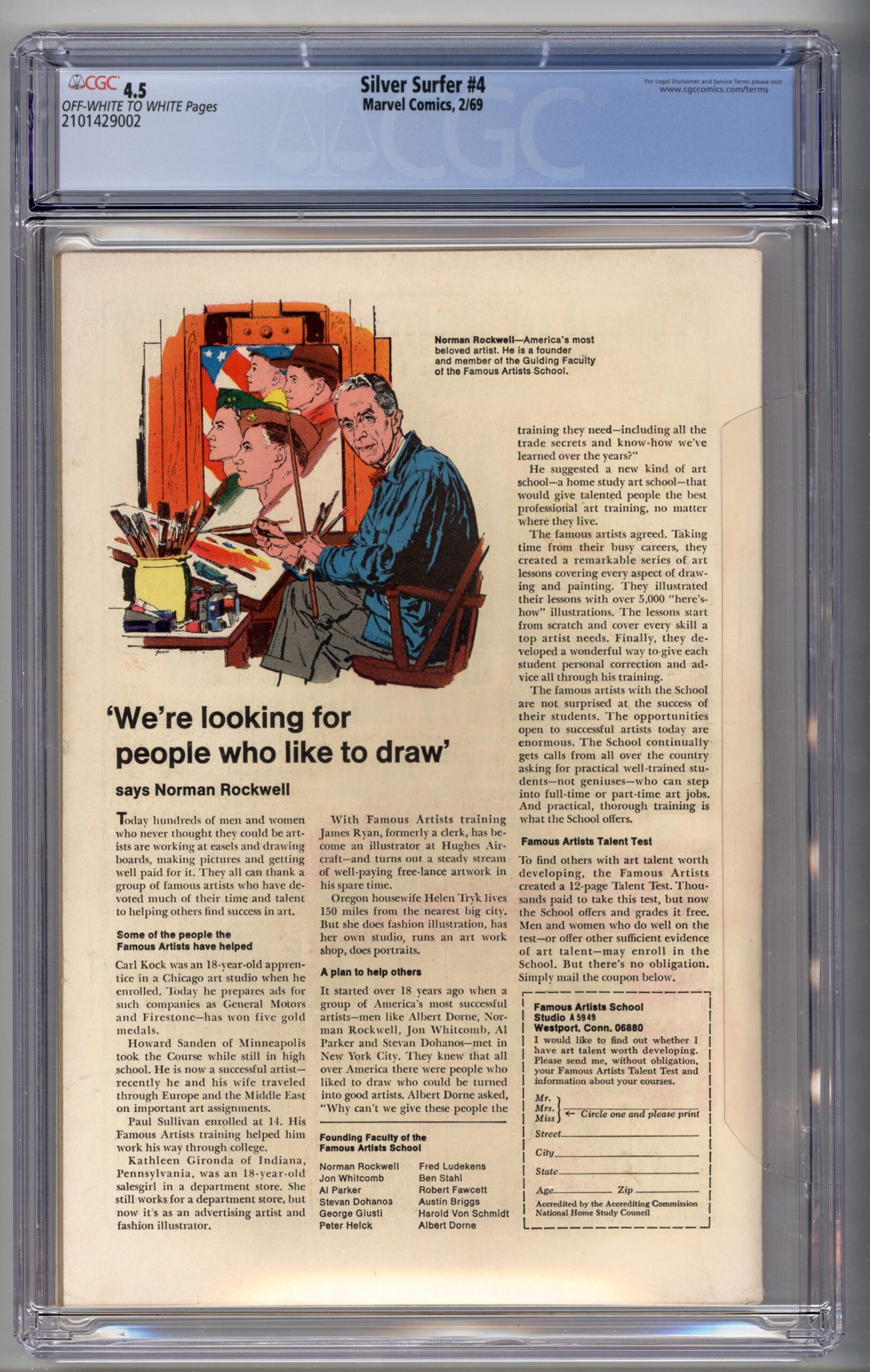 Silver Surfer #4  CGC 4.5