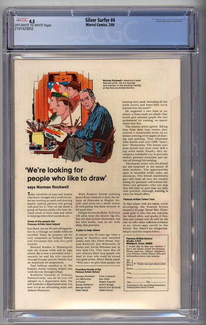 Silver Surfer #4  CGC 4.5