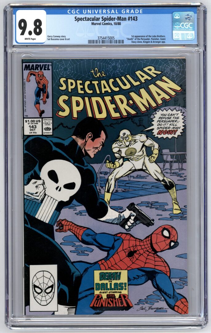 Spectacular Spider-Man #143  CGC 9.8 1st appearance of the Lobo Brothers