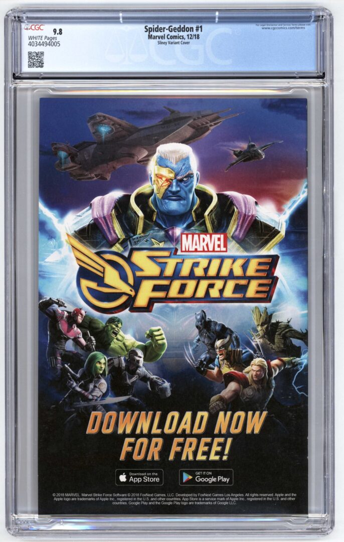 Spider-Geddon #1  CGC 9.8  "Death" of Spider-Man Noir