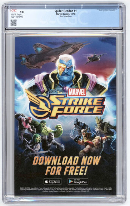 Spider-Geddon #1  CGC 9.8  "Death" of Spider-Man Noir