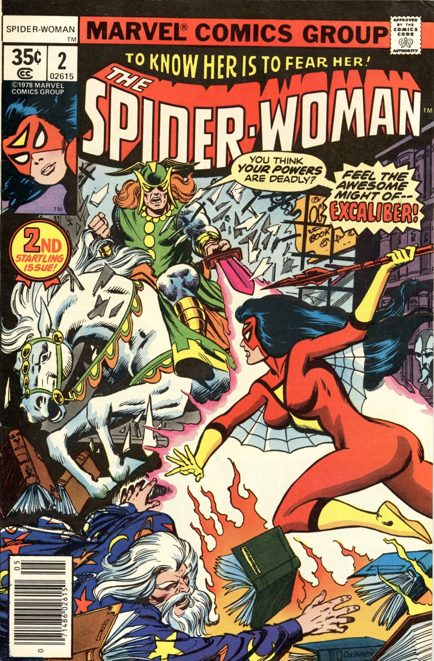 Spider-Woman #2  VF  1st appearance of Morgan le Fay