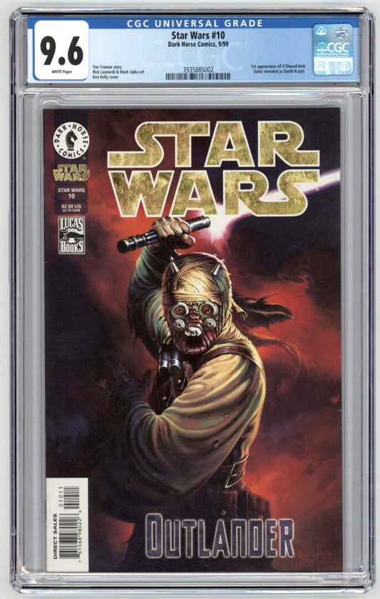 Star Wars #10  CGC 9.6  1st appearance of A'Sharad Hett