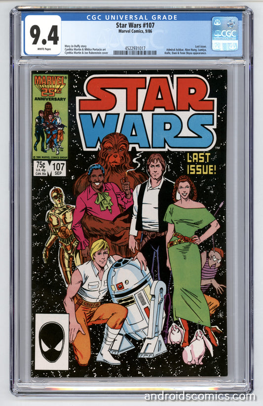 Star Wars #107 CGC 9.4 Last Issue