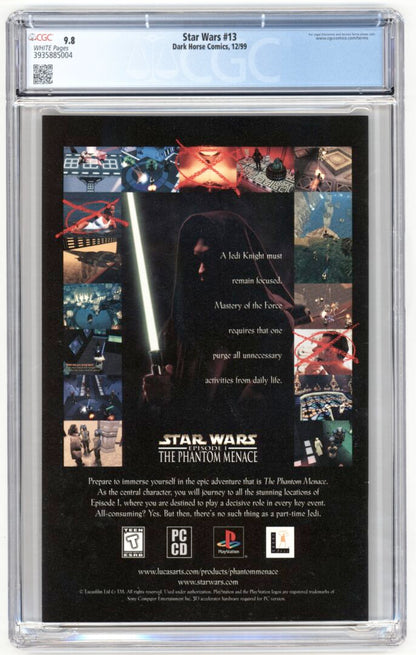Star Wars #13  CGC 9.8  1st appearance of Yaddle