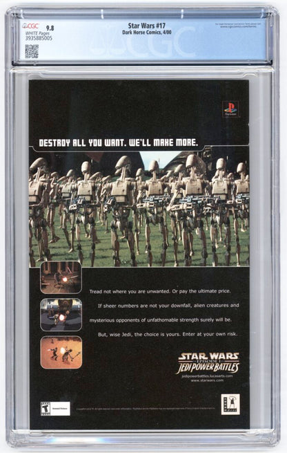 Star Wars #17  CGC 9.8  1st appearance of Quinlan Vos