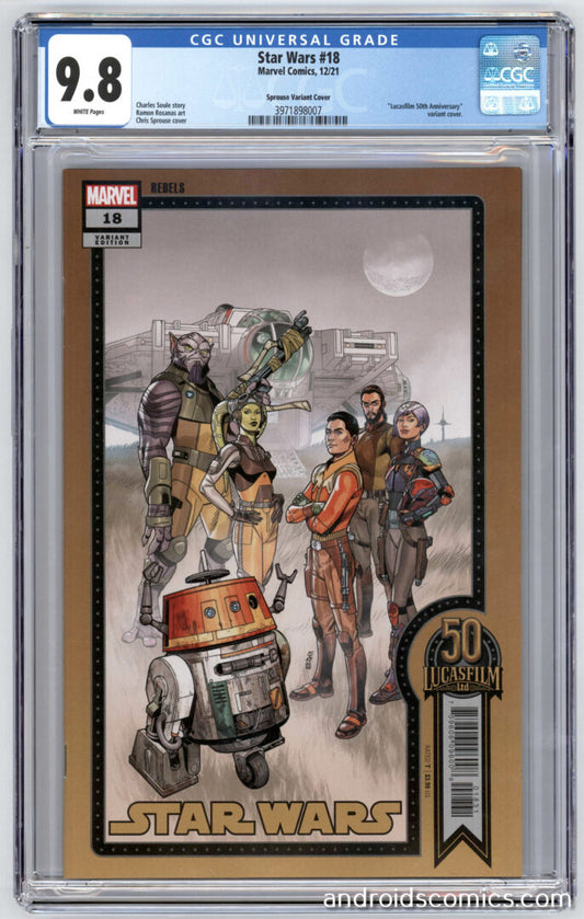 Star Wars #18  CGC 9.8  Lucasfilm 50th Ann. Variant