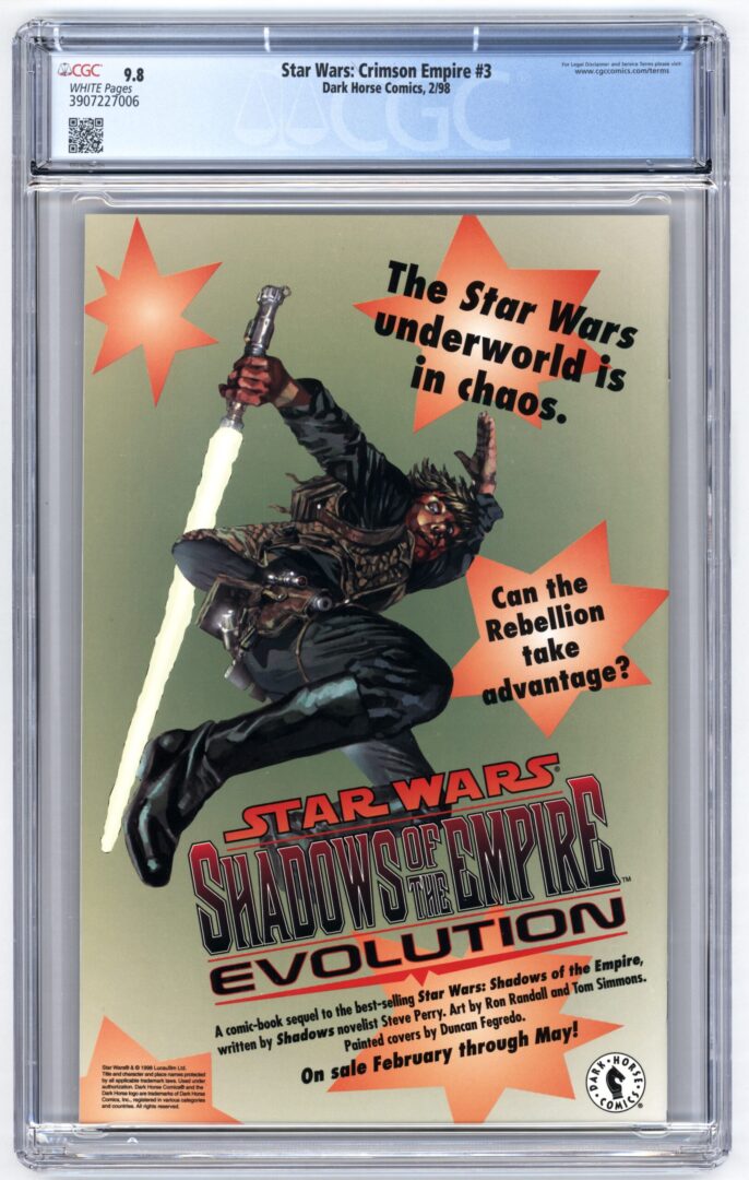 Star Wars Crimson Empire #3  CGC 9.8